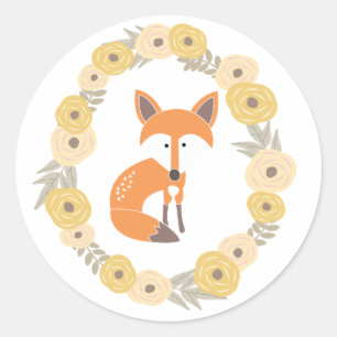 Little Fox Classic Round Sticker