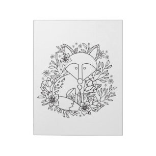 Little Fox Colouring Sheets Notepad