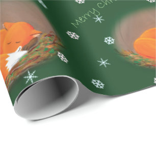 Little Fox Cute Christmas Wrapping Paper