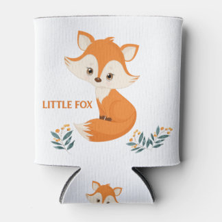 Little Fox,Cute Woodland Animal, Can Cooler