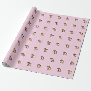 Little Fox Love Balloon Pattern Wrapping Paper