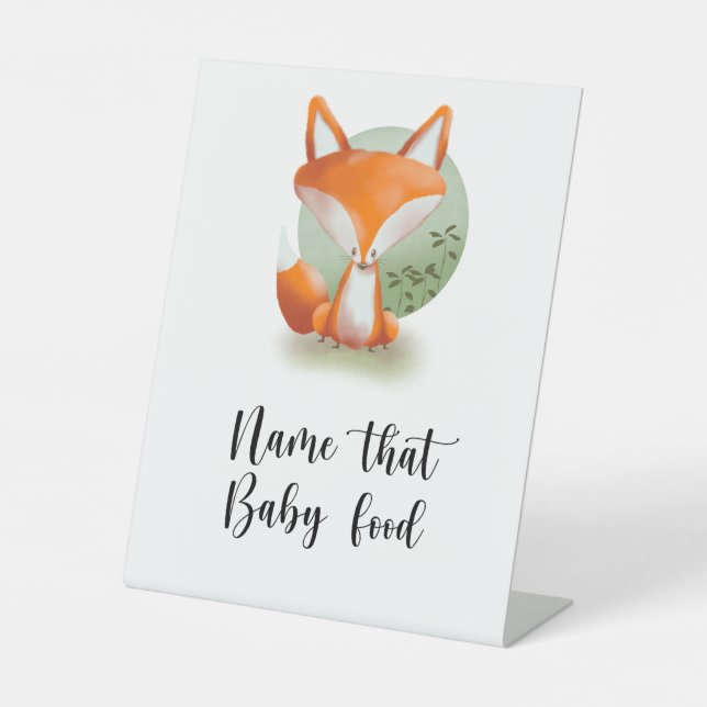 Little Fox - Name that Baby food Pedestal Sign (Front)
