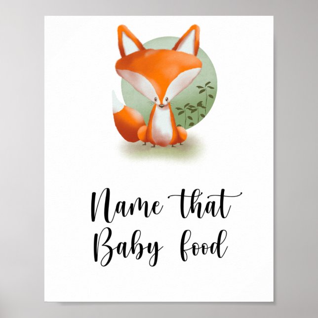 Little Fox - Name that Baby food Poster (Front)
