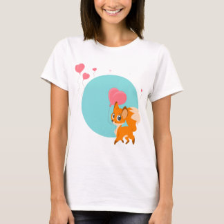 Little Fox with a Balloon T-Shirt