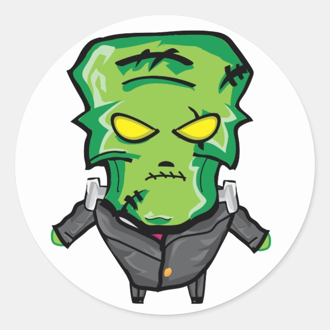 Little Frankie Classic Round Sticker (Front)