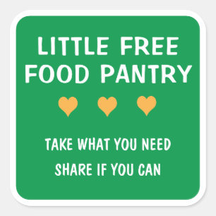 Little Free Food Pantry Square Sticker