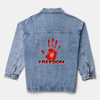 Little Freedom Hand  Denim Jacket