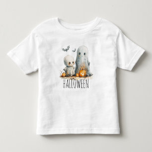 Little Frights – Skeleton & Ghost Halloween Duo Toddler T-Shirt