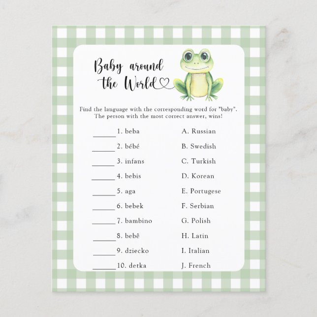 Little frog - Baby around the World (Front)