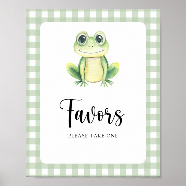 Little Frog Baby shower Favours Poster (Front)