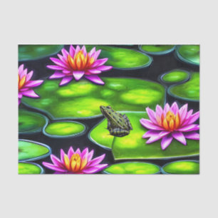 Little Frog on Lily Pad Tissue Paper