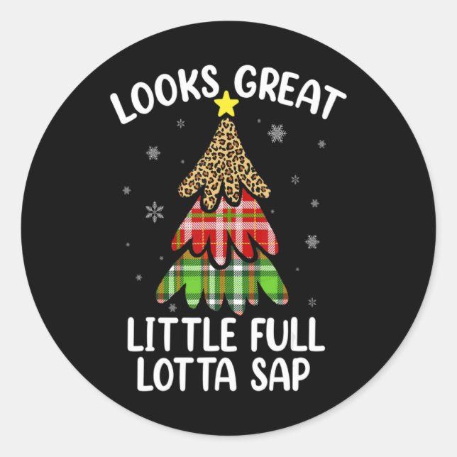 Little Full Lotta Sap Christmas Vacation Santa Xma Classic Round Sticker (Front)
