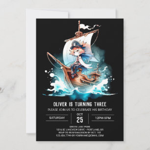 Little Fun Pirate Birthday Invitation