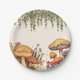 Little Fungi Mushroom Theme Paper Plate