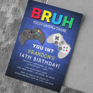 Little Gamer's Birthday Bash Invitation