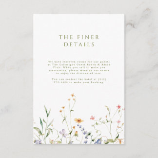 Little Garden Wedding Enclosure Card