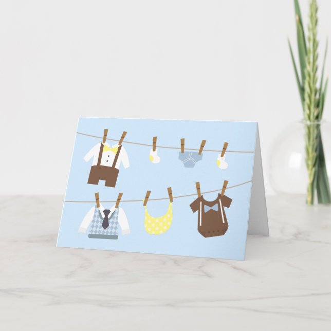 Little Gentleman Baby Boy Shower Thank You (Front)