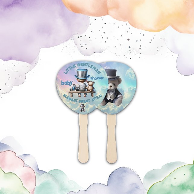 Little Gentleman Baby Shower | Hand Fan (Creator Uploaded)
