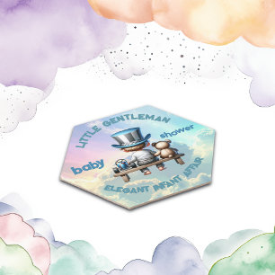 Little Gentleman Baby Shower   Paper Coaster