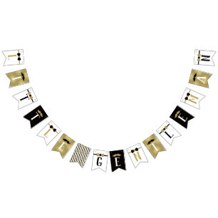 Little Gentleman Banner in Black and Faux Gold