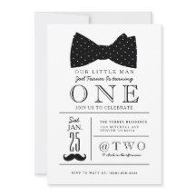 Little Gentleman Birthday Party Invite