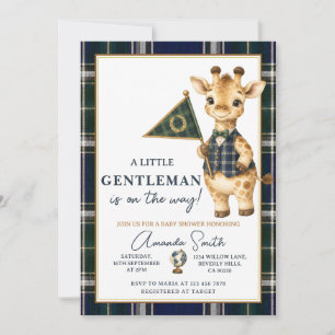 Little Gentleman is on the way Preppy Baby Shower Invitation