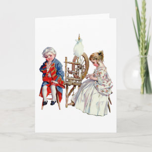 Little George and Martha Washington Card
