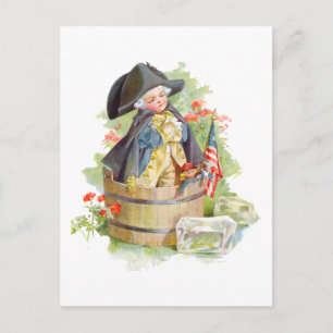 Little George Washington Crossing the Delaware Postcard