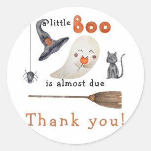 Little ghost - baby shower thank you classic round sticker