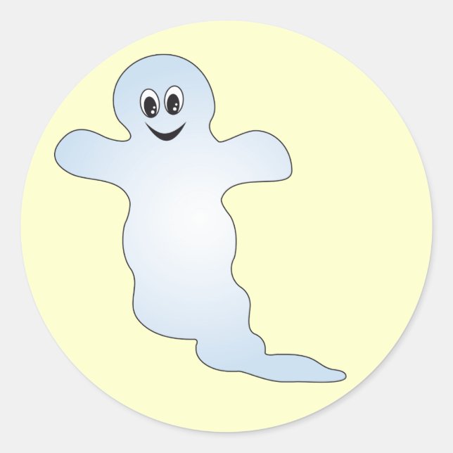Little Ghost Classic Round Sticker (Front)