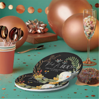 Little Ghost | Cute Halloween Baby Shower Paper Plate