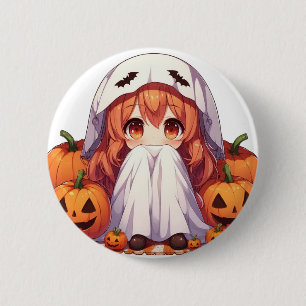 Little ghost for Halloween 6 Cm Round Badge