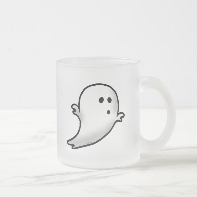 Little ghost frosted glass coffee mug (Right)