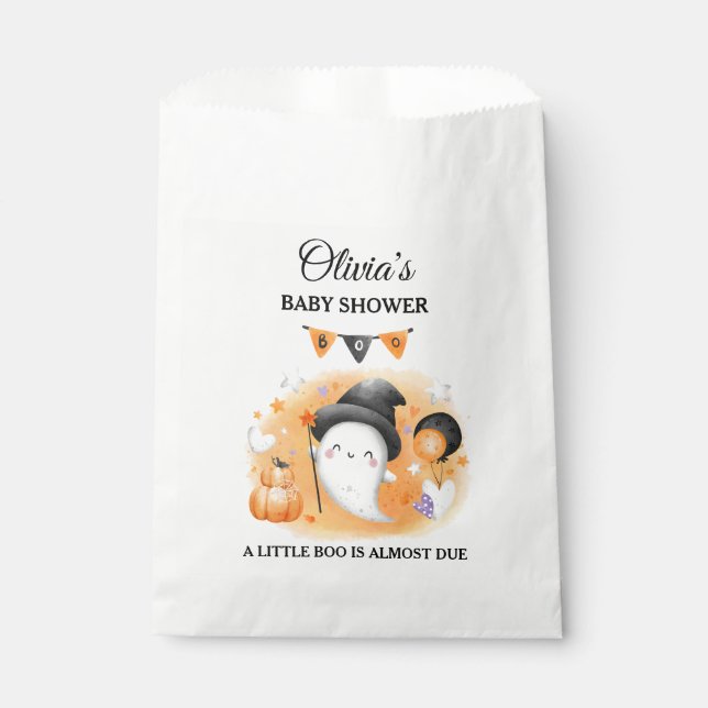 Little Ghost Girl Halloween Baby Shower Favour Bag (Front)