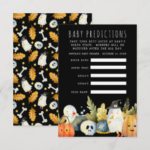 Little Ghost   Halloween Baby Shower Guessing Game Invitation