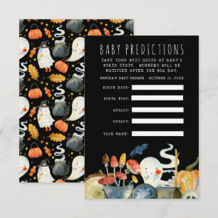 Little Ghost   Halloween Baby Shower Guessing Game Invitation