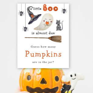Little ghost - How many pumpkins Poster