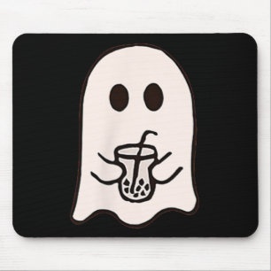 Little Ghost Ice Coffee Costume Halloween Mouse Mat