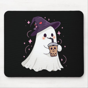 Little Ghost Ice Coffee Spooky Season Cute Ghost H Mouse Mat