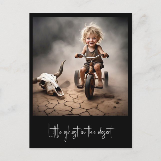 " LITTLE GHOST IN THE DESERT " POSTCARD (Front)