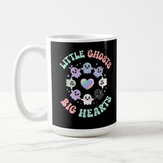 Little Ghosts Big Hearts Coffee Mug (Left)