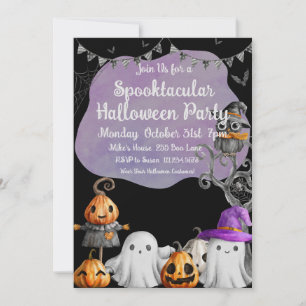 Little Ghosts Halloween Party Invitation