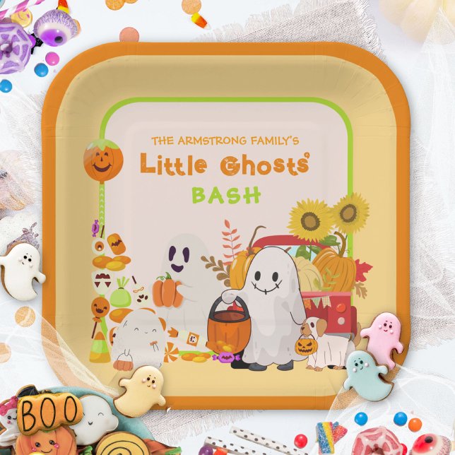 Little Ghosts Kids' Halloween Paper Plate (Little Ghosts Kids' Halloween Paper Plates ©Susanne Sachers - Sunny Mind 👻)