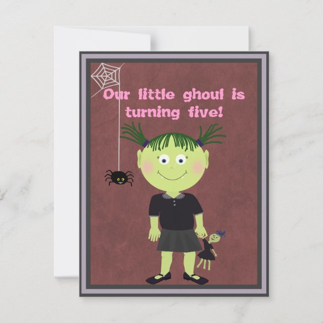 Little Ghoul Party Invitation (Front)