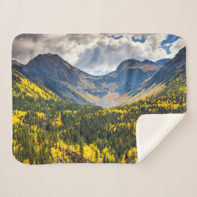 Little Giant & Kendall Peak, Silverton, Colorado Sherpa Blanket (Front (Horizontal))