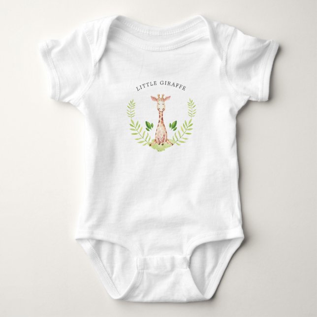 Little Giraffe Personalised Baby Bodysuit (Front)