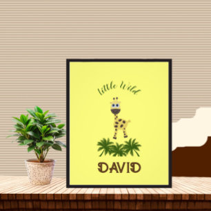 Little giraffe photo print