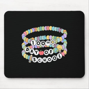 Little Girl 100 Days Of School Friendship Bracelet Mouse Mat