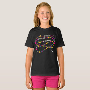 Little Girl 100 Days Of School Friendship Bracelet T-Shirt