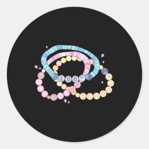 Little Girl 100 Days Of School Funny Friendship Br Classic Round Sticker